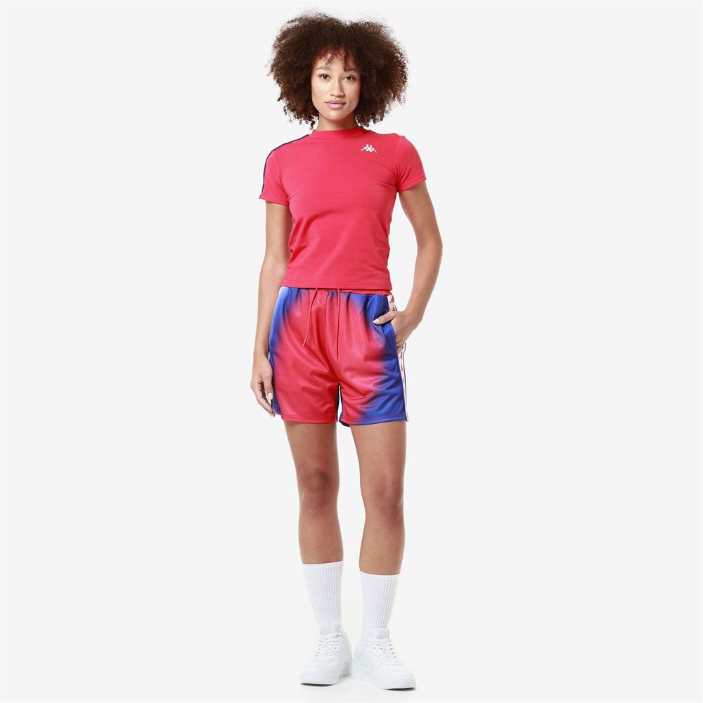 Women Kappa 222 Banda Luise T-Shirt Red | XF4235608