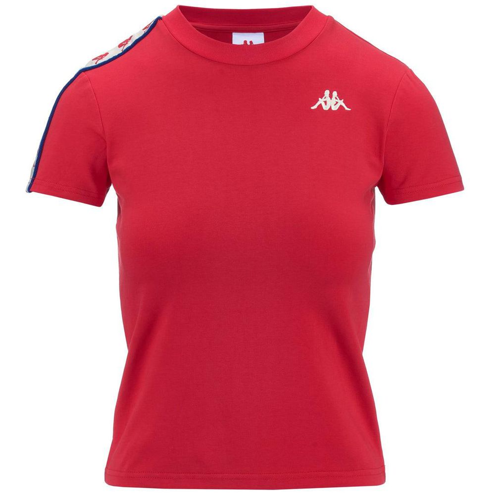 Women Kappa 222 Banda Luise T-Shirt Red | XF4235608