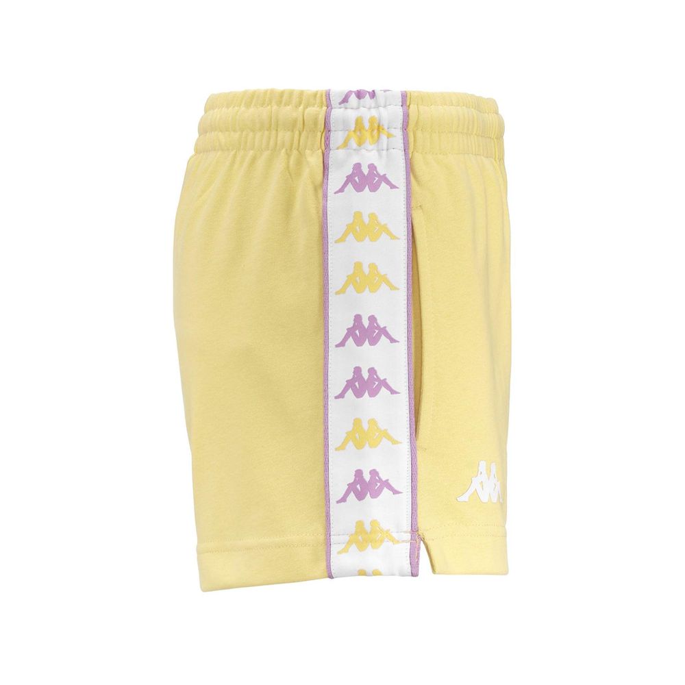 Women Kappa 222 Banda Treadyi Shorts Yellow | PZ1836470