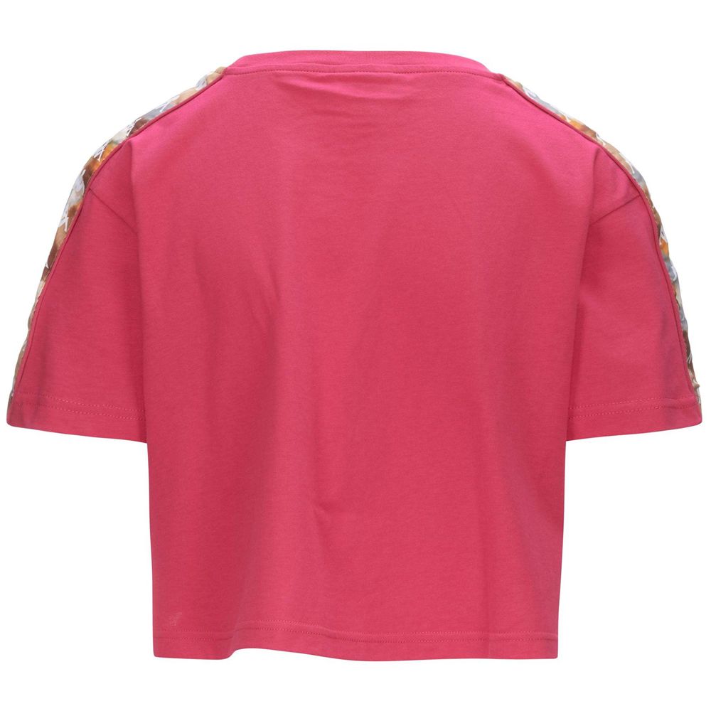 Women Kappa 222 Banda Vapua Graphiktape T-Shirt Pink | DI8596417