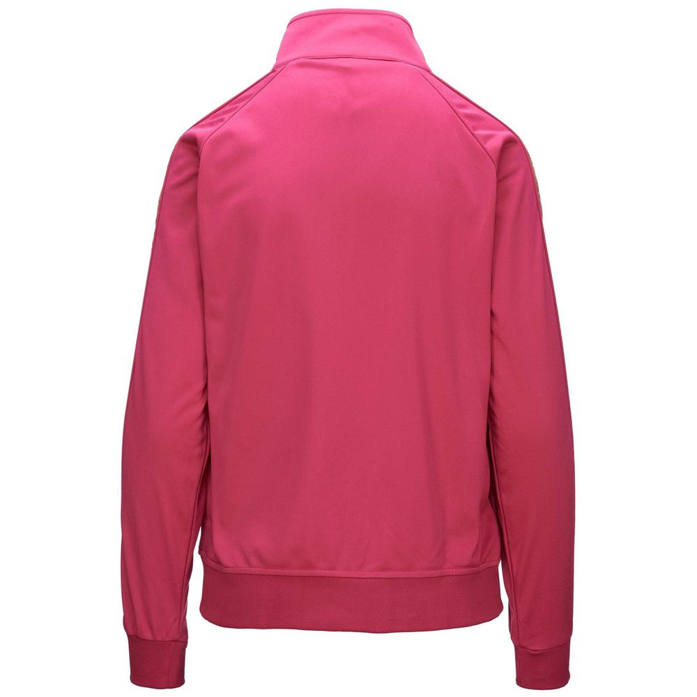 Women Kappa 222 Banda Wanniston Graphiktape Jacket Pink | LD8325190