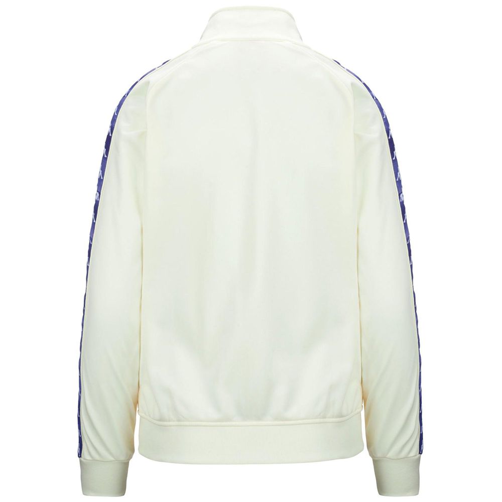 Women Kappa 222 Banda Wanniston Graphiktape Jacket White | VQ2386794