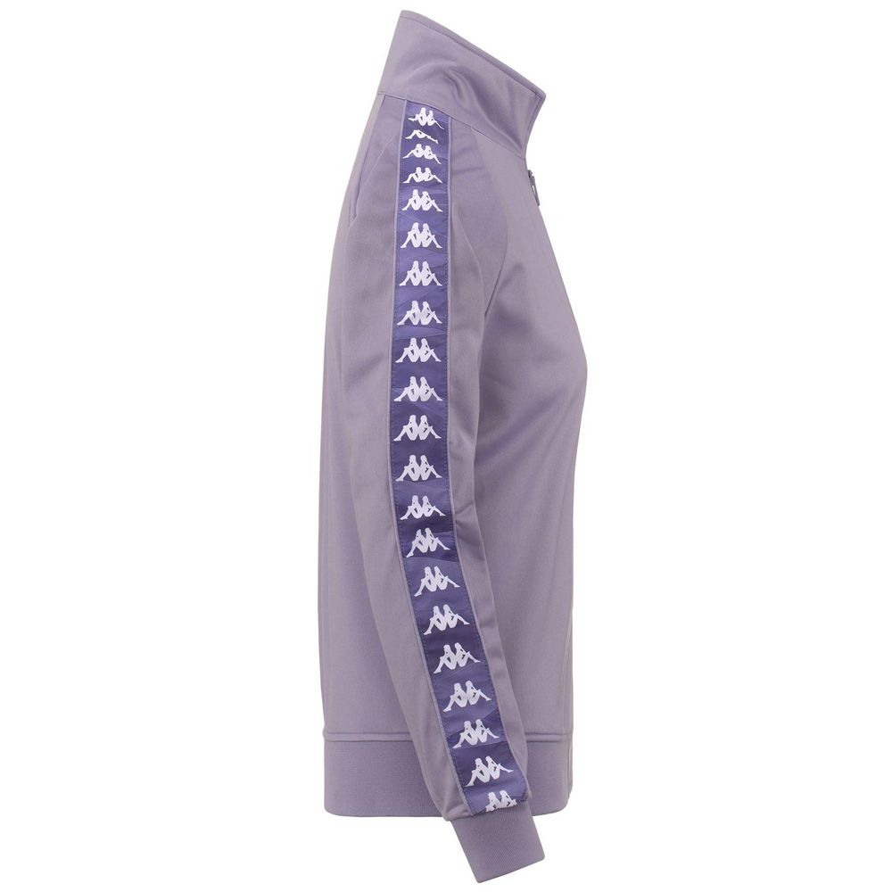 Women Kappa 222 Banda Wanniston Graphiktape Jacket Purple | AG8027136