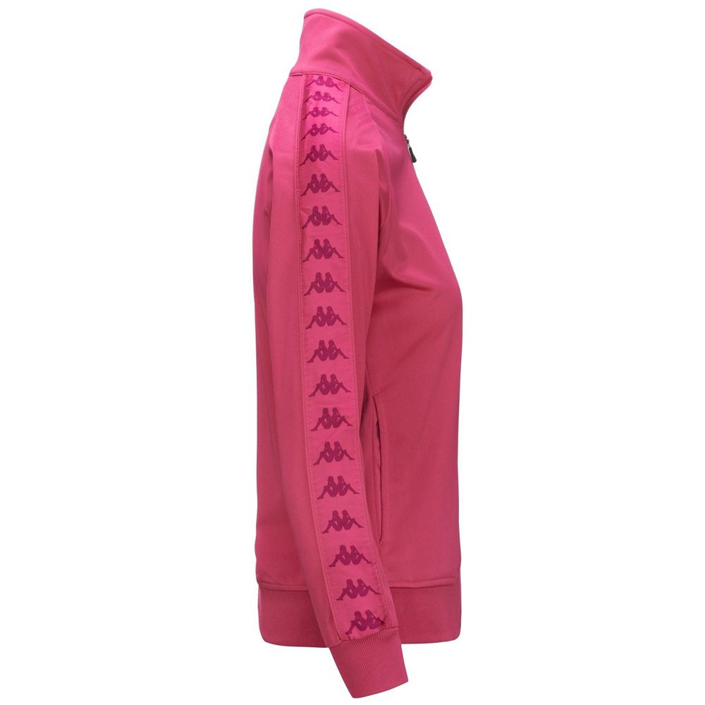 Women Kappa 222 Banda Wanniston Slim Jacket Pink | VM4039782