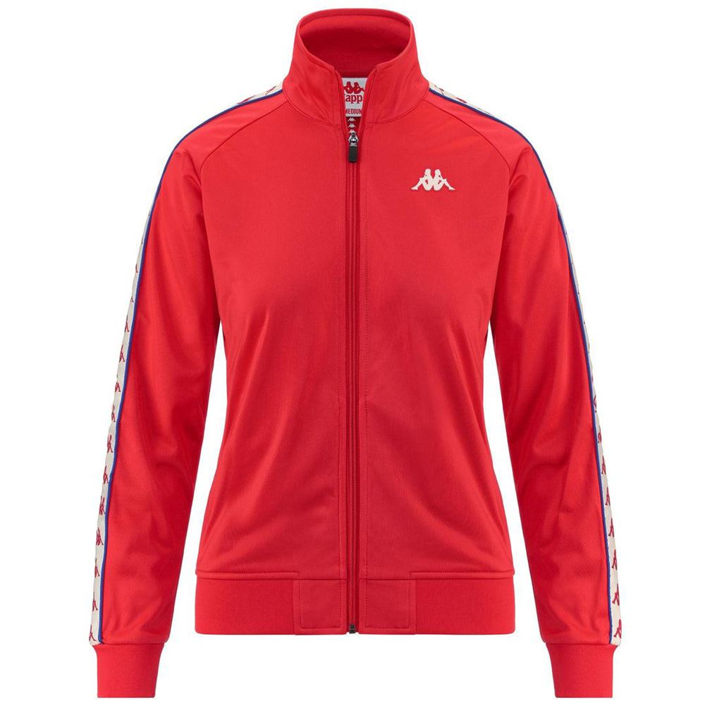 Women Kappa 222 Banda Wanniston Slim Jacket Red | WQ6283794