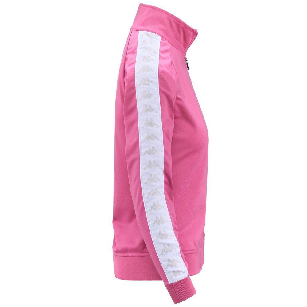 Women Kappa 222 Banda Wanniston Slim Jacket Pink | TJ0931524