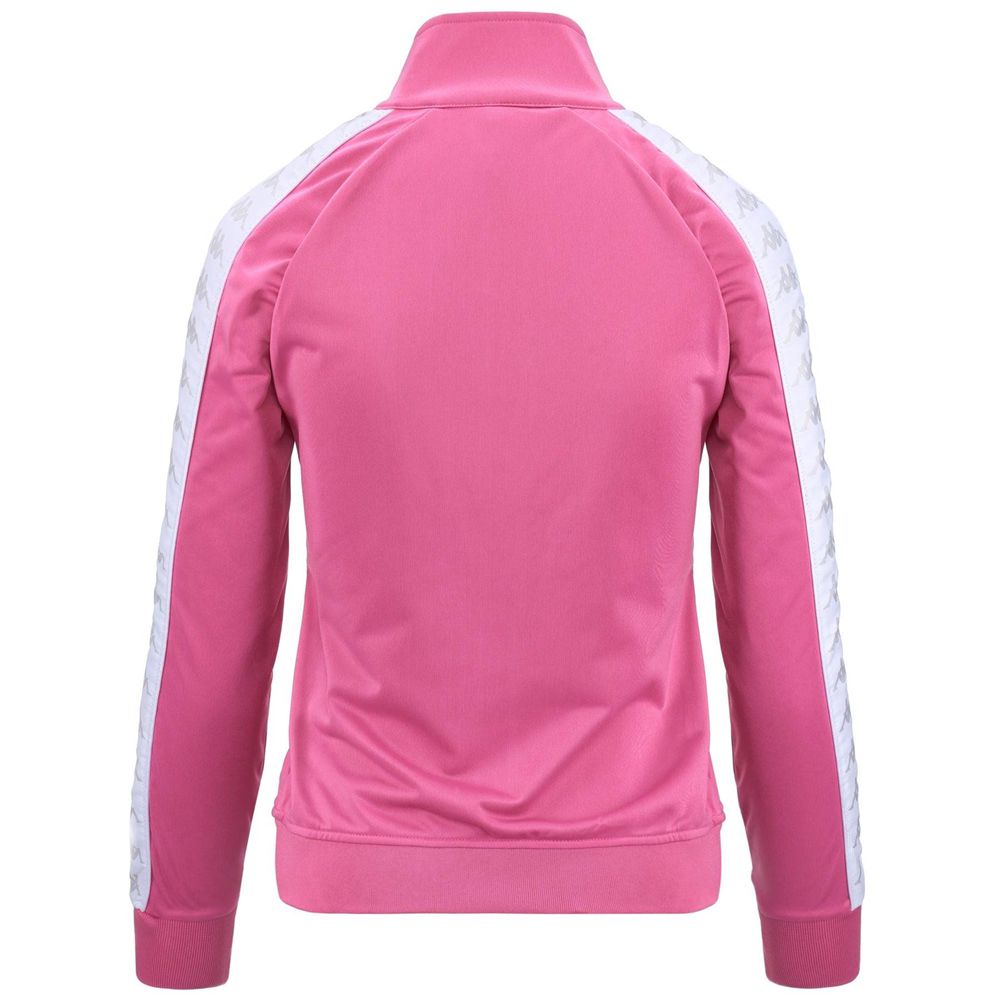 Women Kappa 222 Banda Wanniston Slim Jacket Pink | TJ0931524