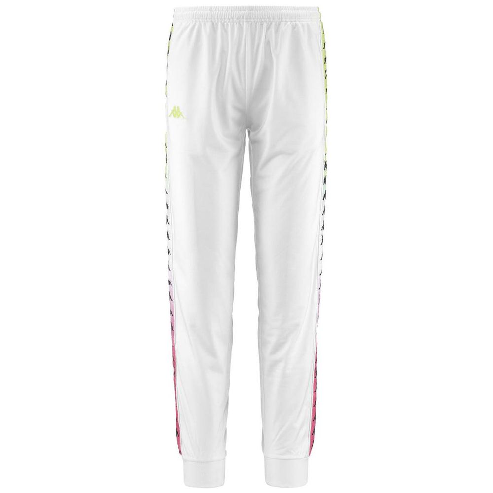 Women Kappa 222 Banda Wrastoria Degrade Pants White | UI9786203