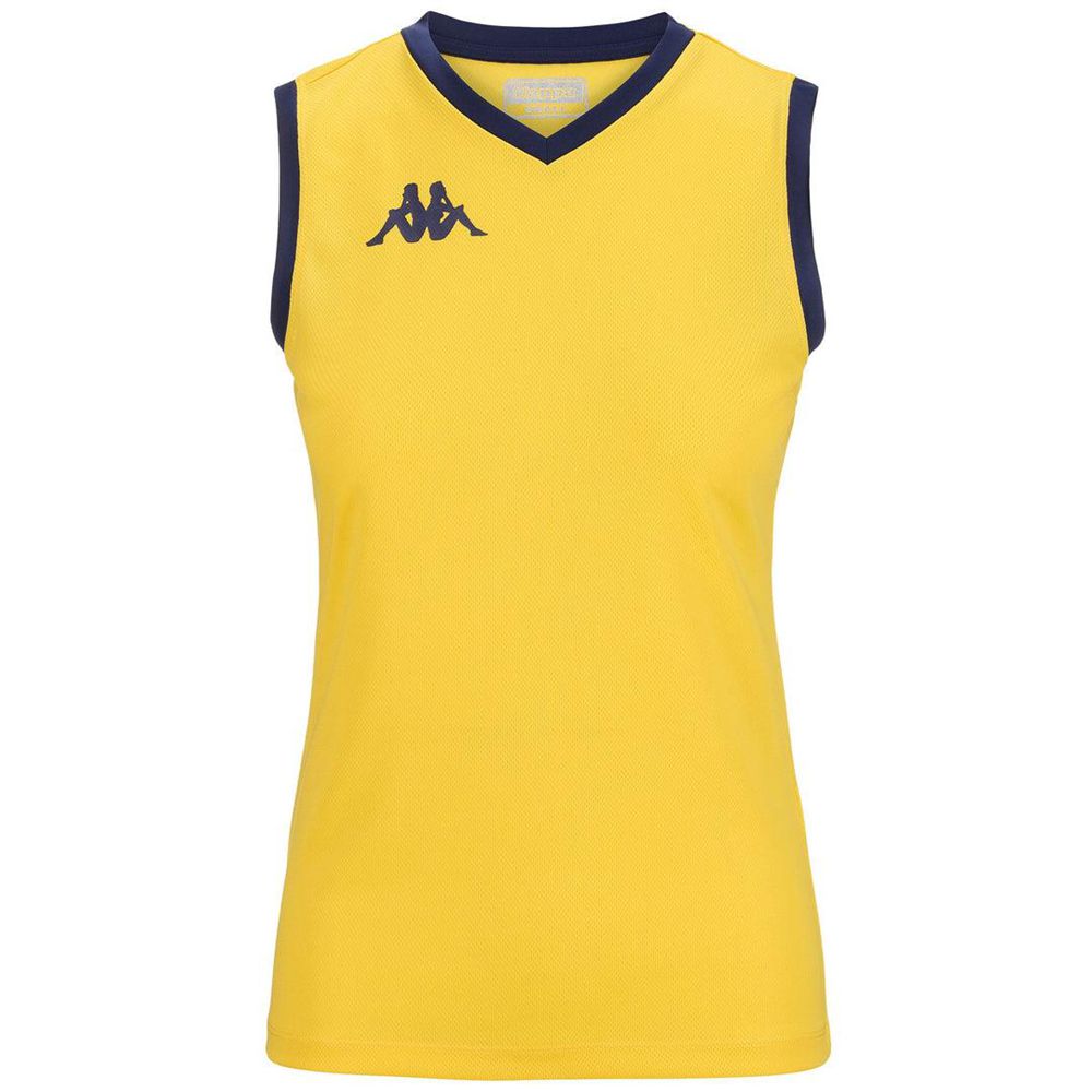 Women Kappa 4 Volley Giella Jersey Yellow | JU5847963