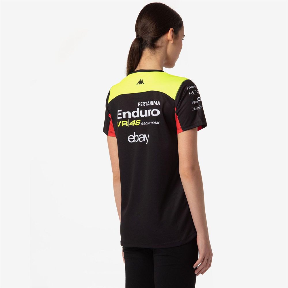 Women Kappa Amirywone Vr46 Jersey Black | NU3745602