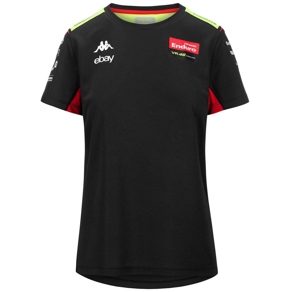 Women Kappa Amirywone Vr46 Jersey Black | NU3745602