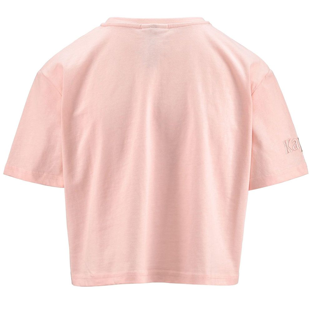 Women Kappa Authentic Ghigax T-Shirt Pink | KV8936052