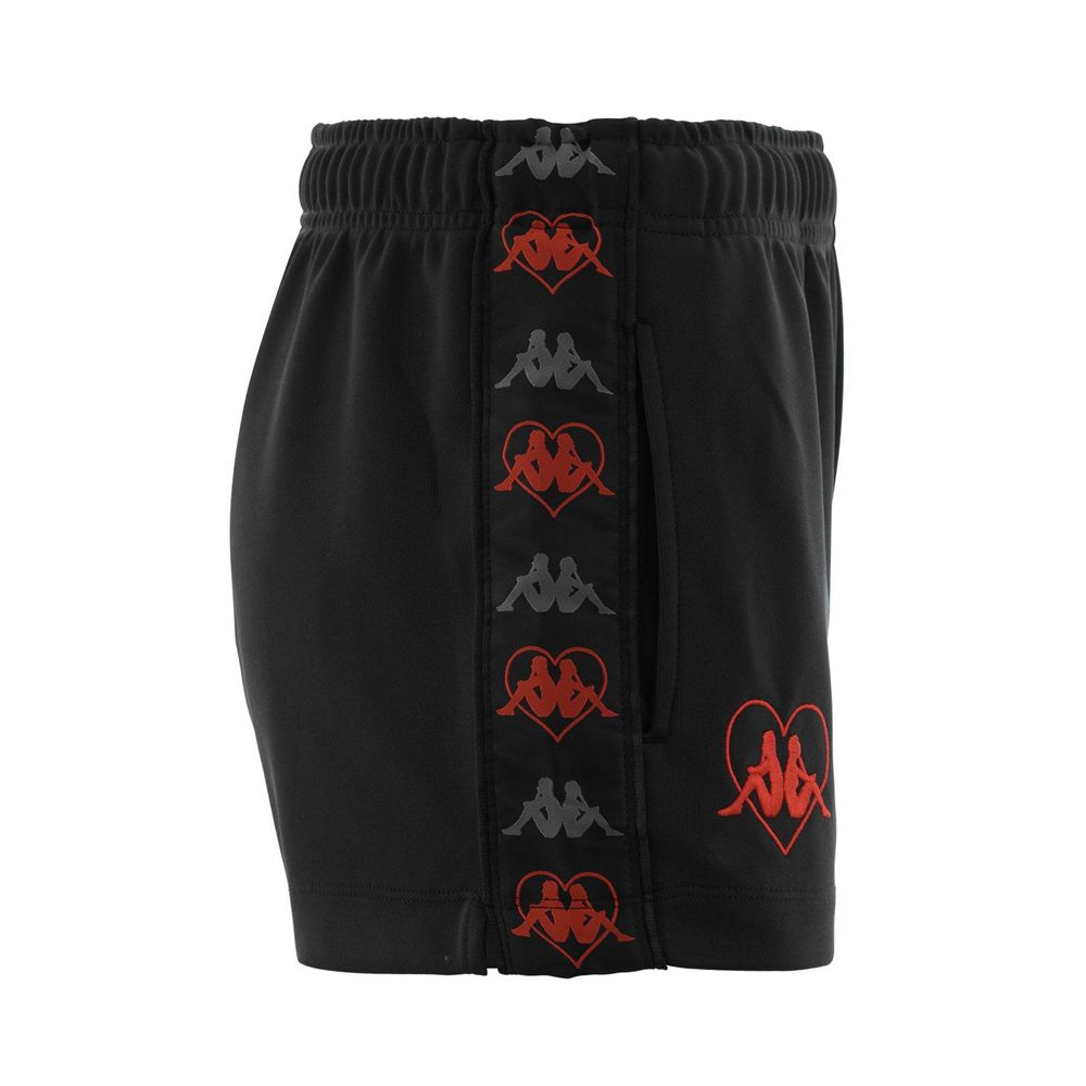 Women Kappa Authentic Livia Shorts Black | RU1504397