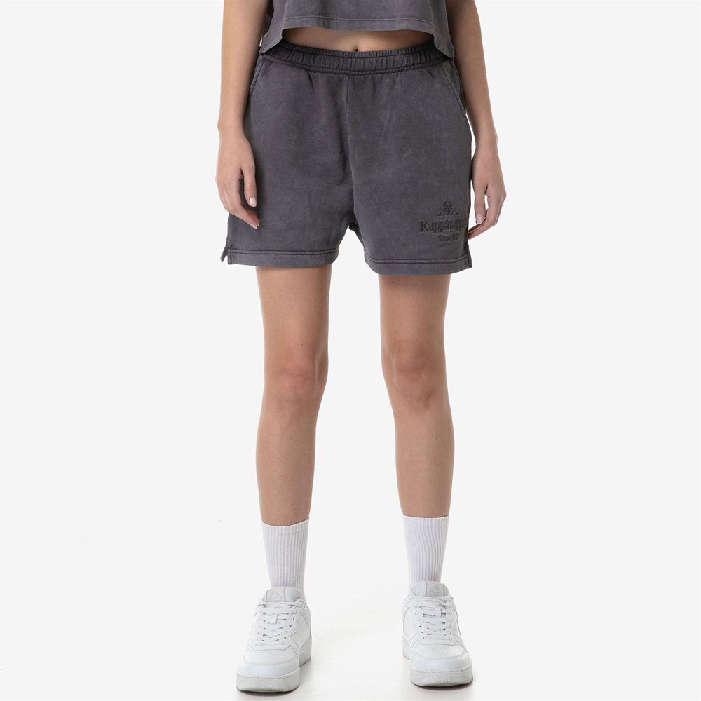 Women Kappa Authentic Premium Lass Shorts Grey | GT5743892