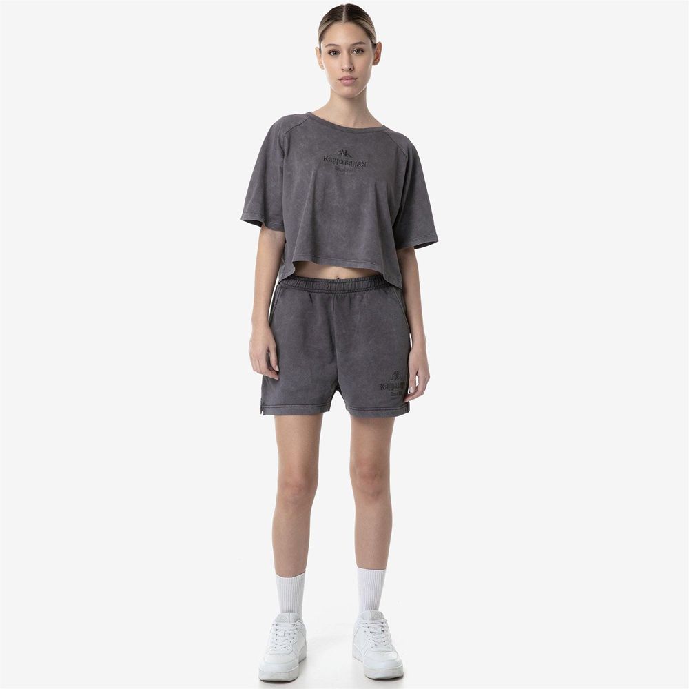 Women Kappa Authentic Premium Lass Shorts Grey | GT5743892