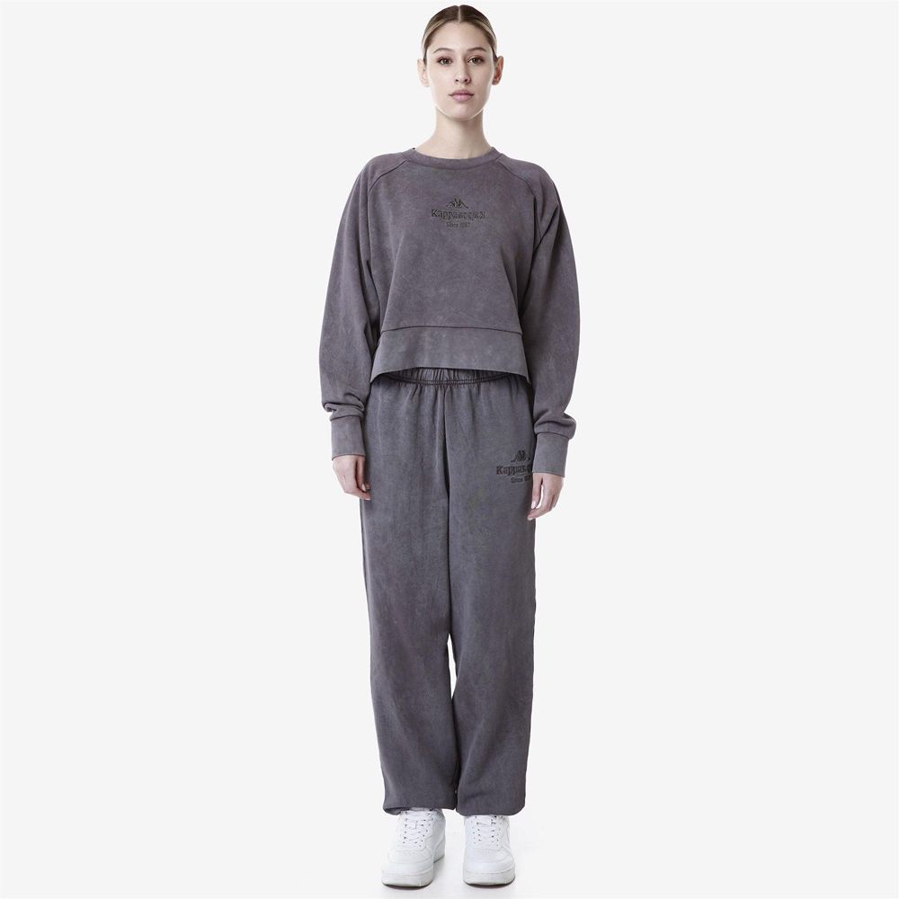 Women Kappa Authentic Premium Lice Pants Grey | PQ9126870