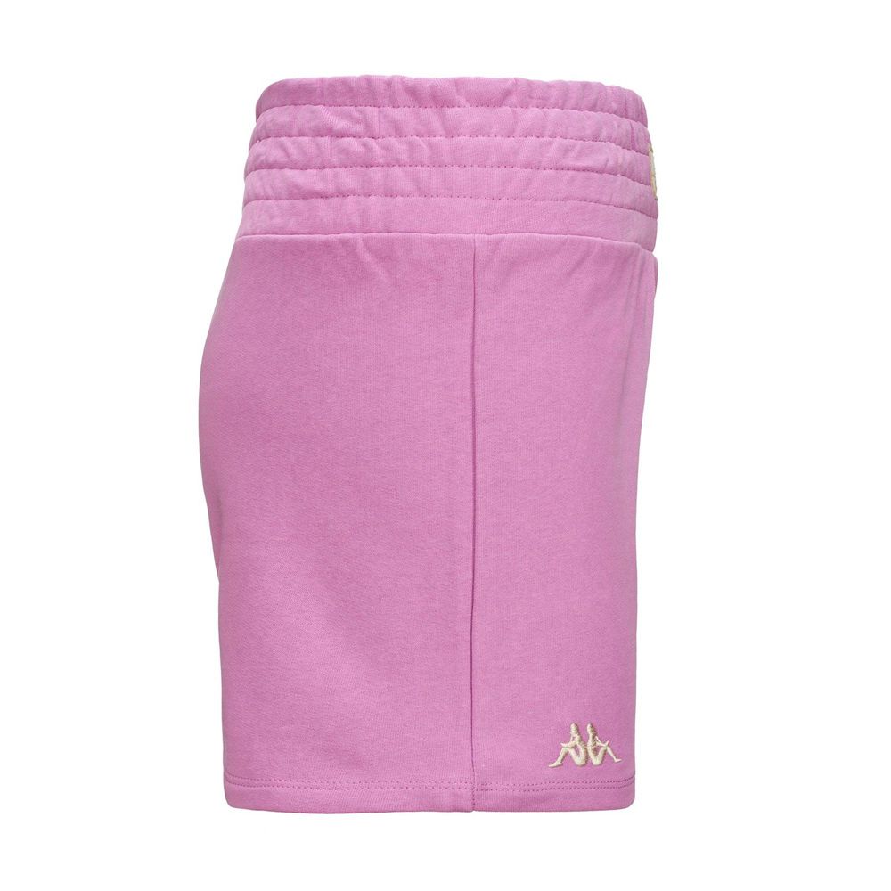 Women Kappa Authentic Samael Organic Shorts Pink | FD7285164