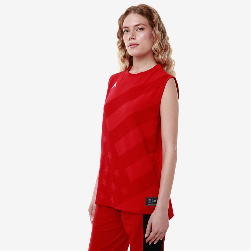 Women Kappa Drideca Us Tank Top Red | GO1487639