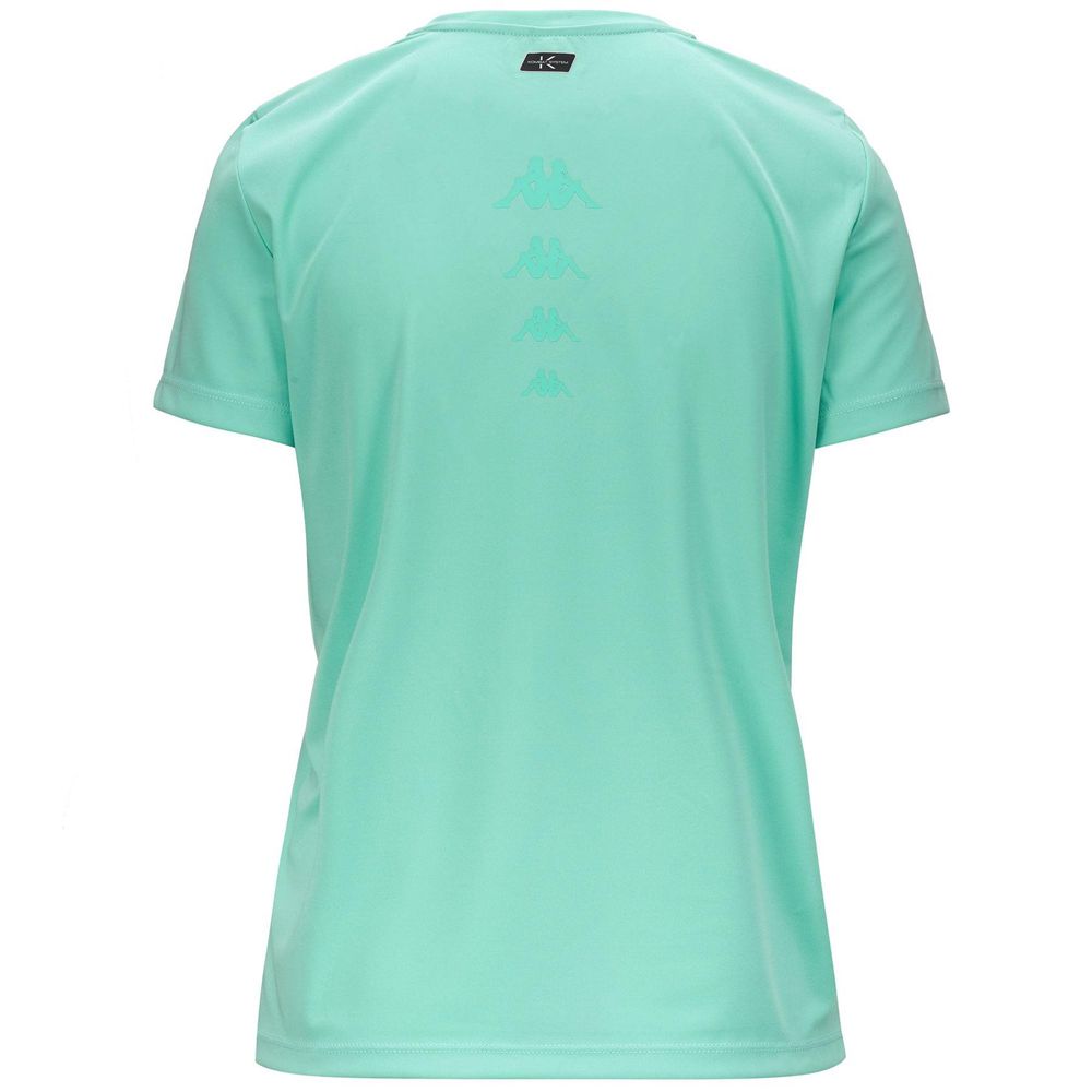 Women Kappa Eria T-Shirt Green | WT5317086