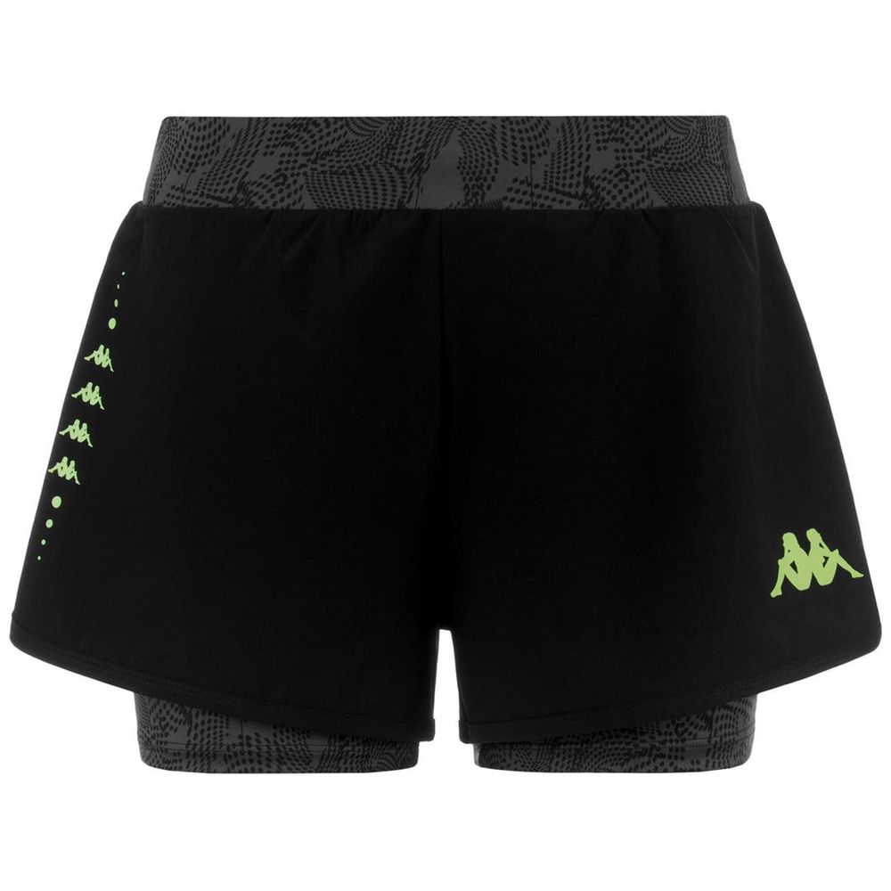 Women Kappa Kombat Feva Shorts Black | RW8420769