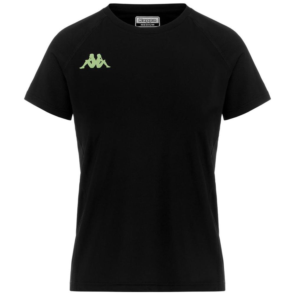 Women Kappa Kombat Fiba T-Shirt Black | JN0512673