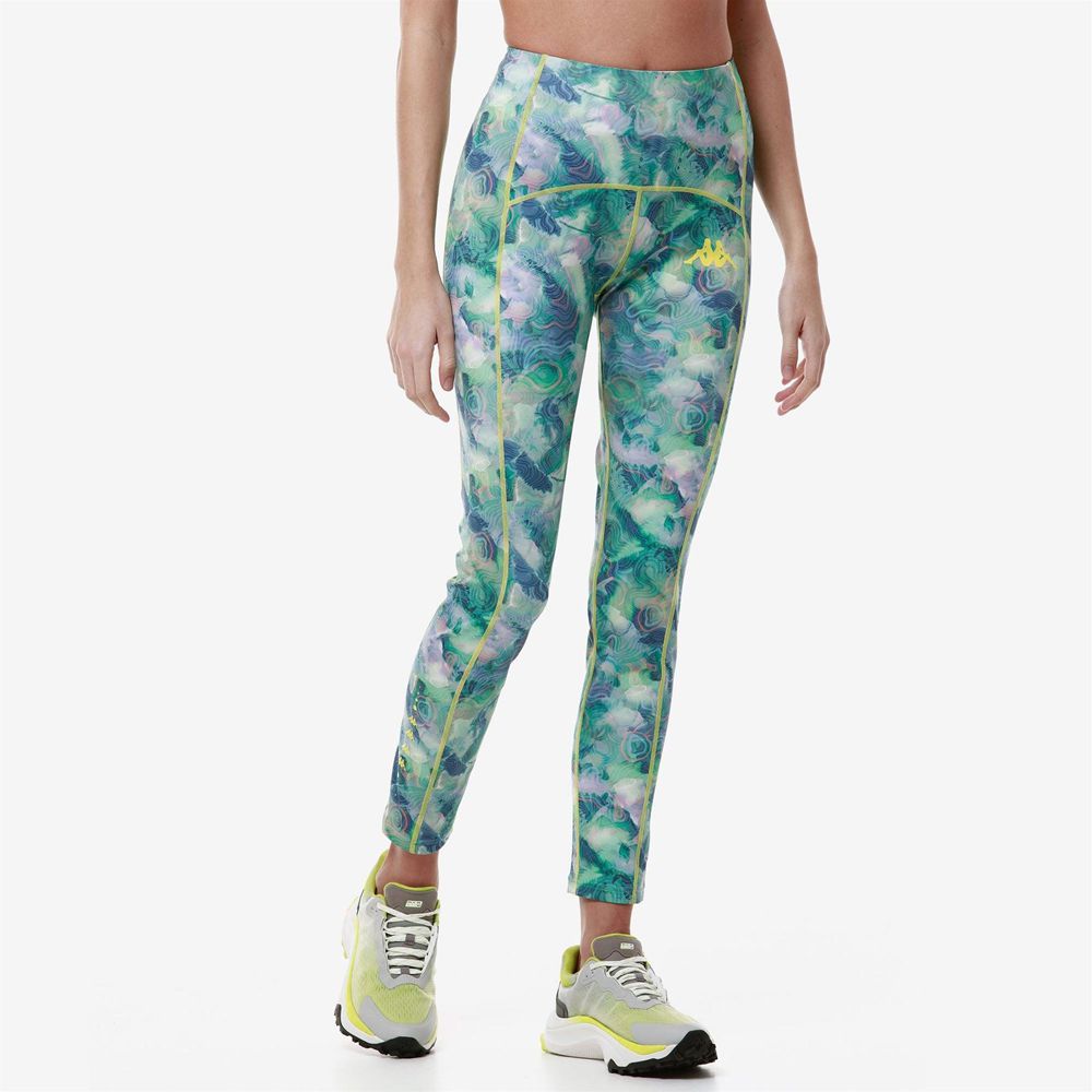 Women Kappa Kombat Fisia Pants Green | GE1984637