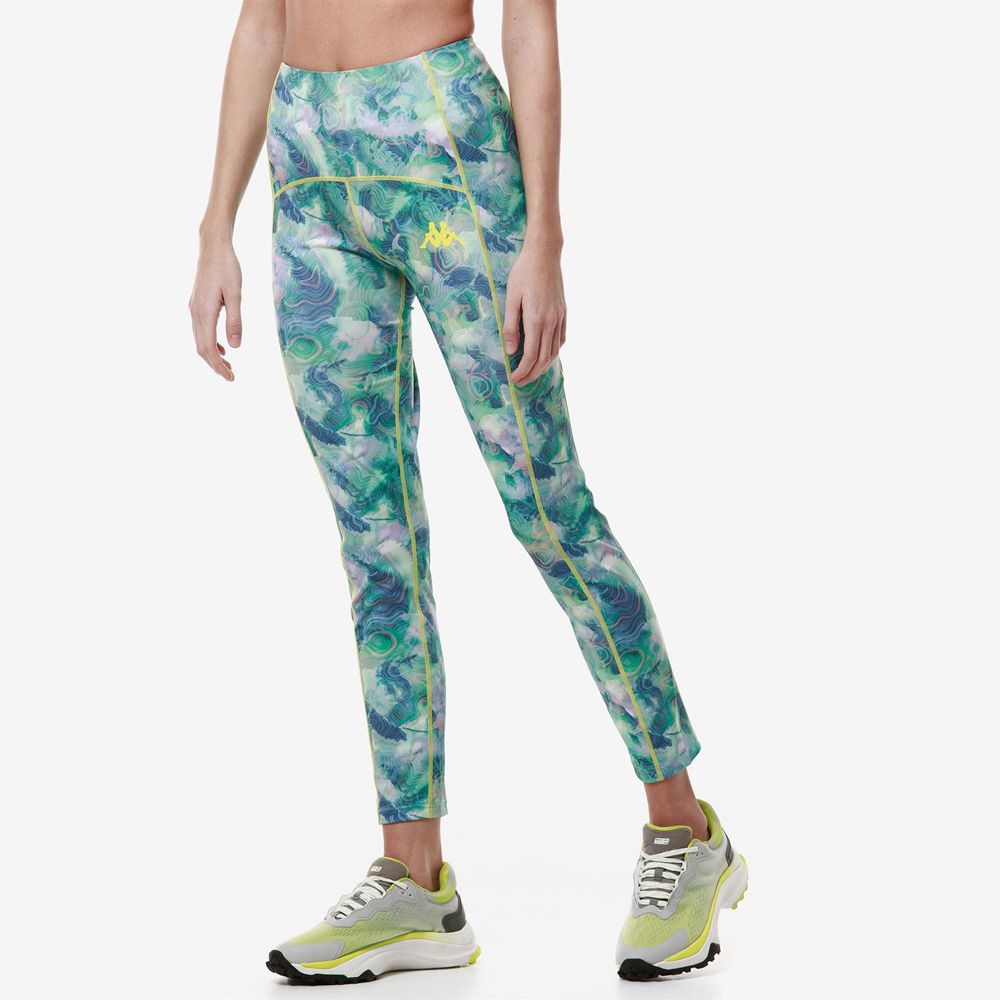 Women Kappa Kombat Fisia Pants Green | GE1984637