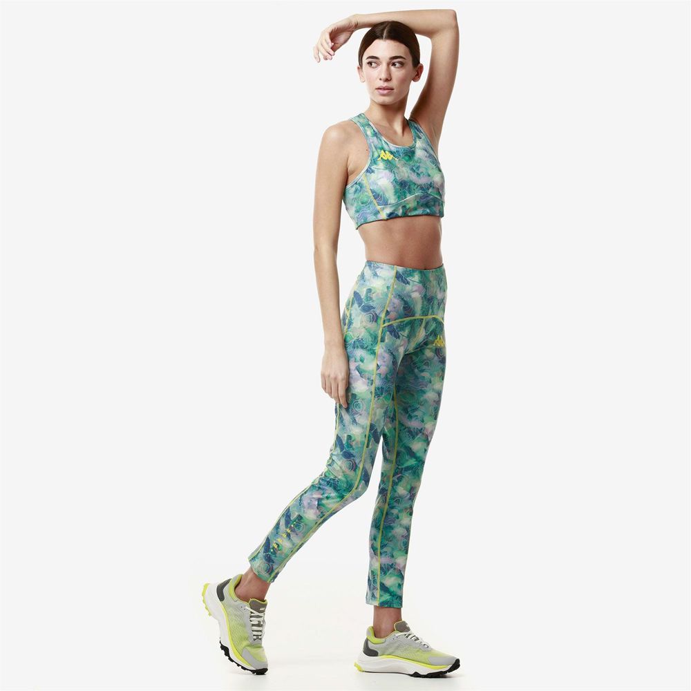 Women Kappa Kombat Fisia Pants Green | GE1984637