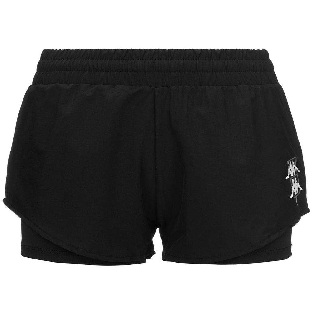 Women Kappa Kombat Padel Ener Shorts Black | GR1468957