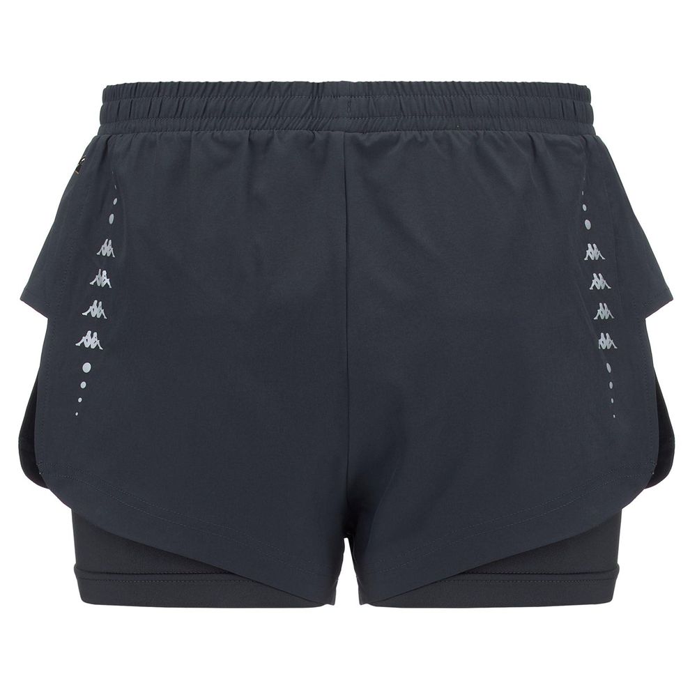 Women Kappa Kombat Run Fuli Shorts Grey | DM3718246