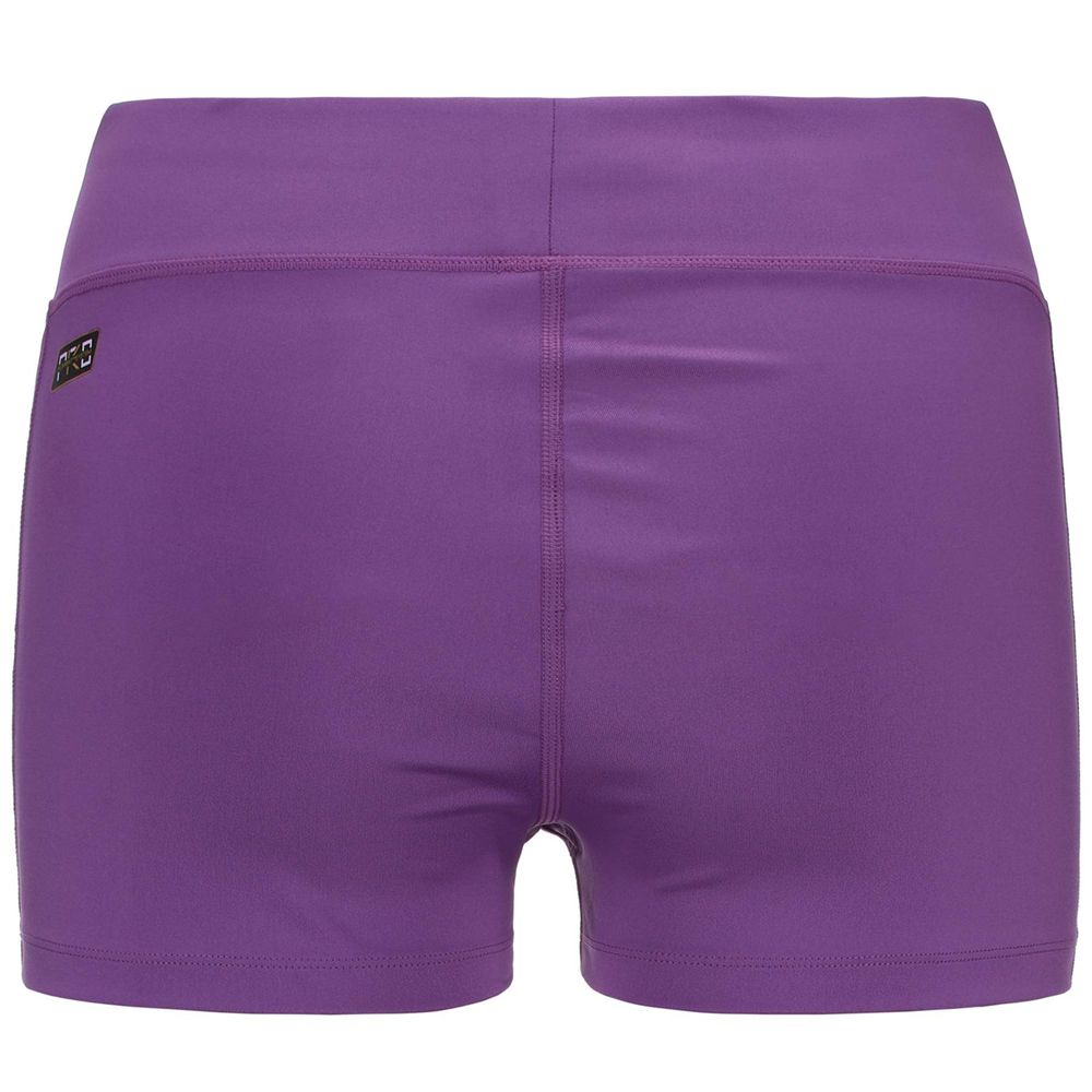 Women Kappa Kombat Wkt Escame Shorts Purple | QR2719056