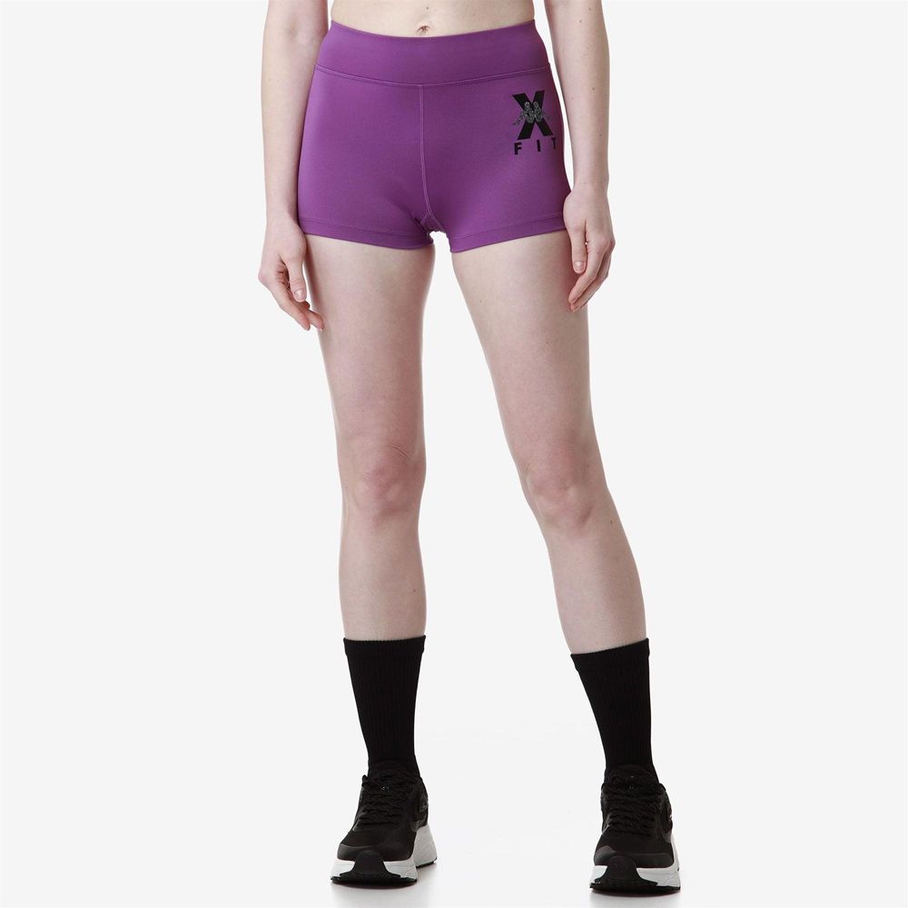 Women Kappa Kombat Wkt Escame Shorts Purple | QR2719056