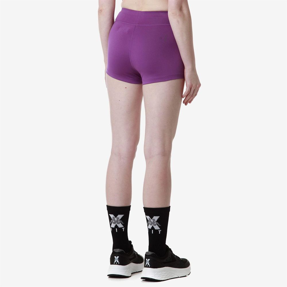 Women Kappa Kombat Wkt Escame Shorts Purple | QR2719056