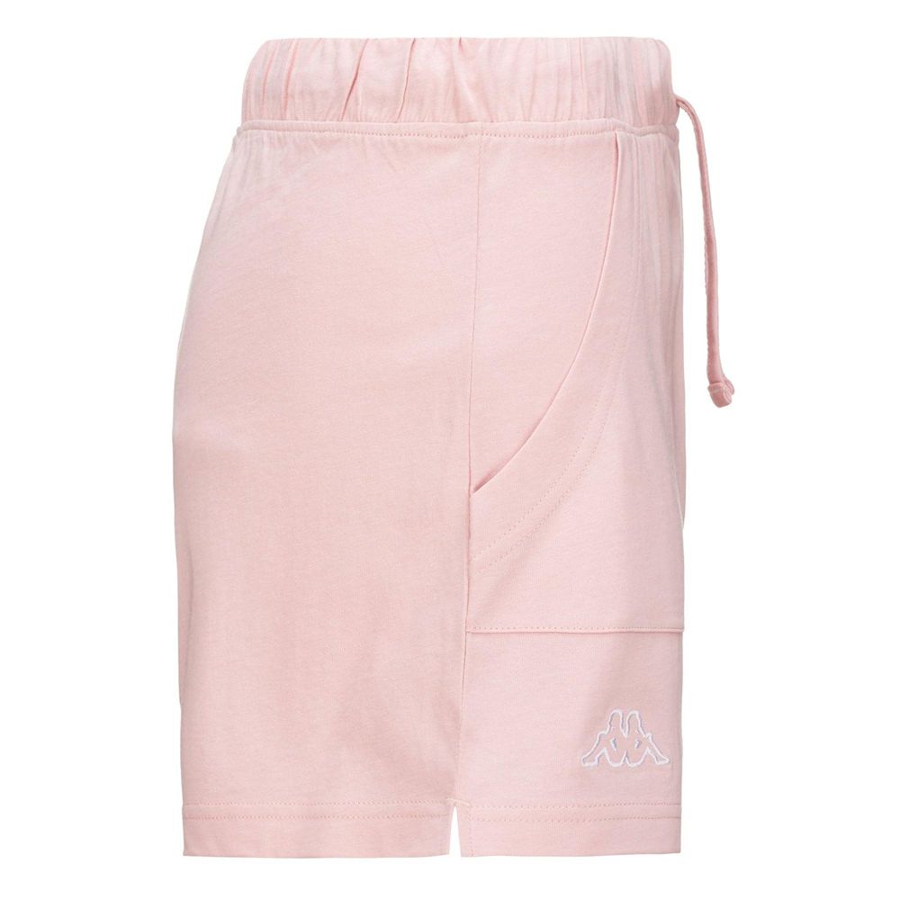 Women Kappa Logo Caber Shorts Pink | KG3724908