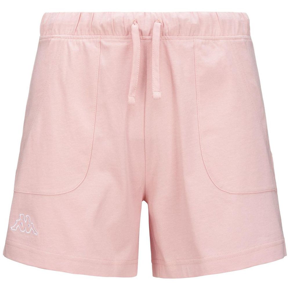 Women Kappa Logo Caber Shorts Pink | KG3724908