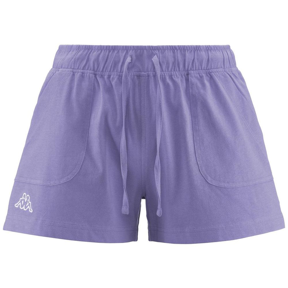 Women Kappa Logo Caber Shorts Purple | YF6435801