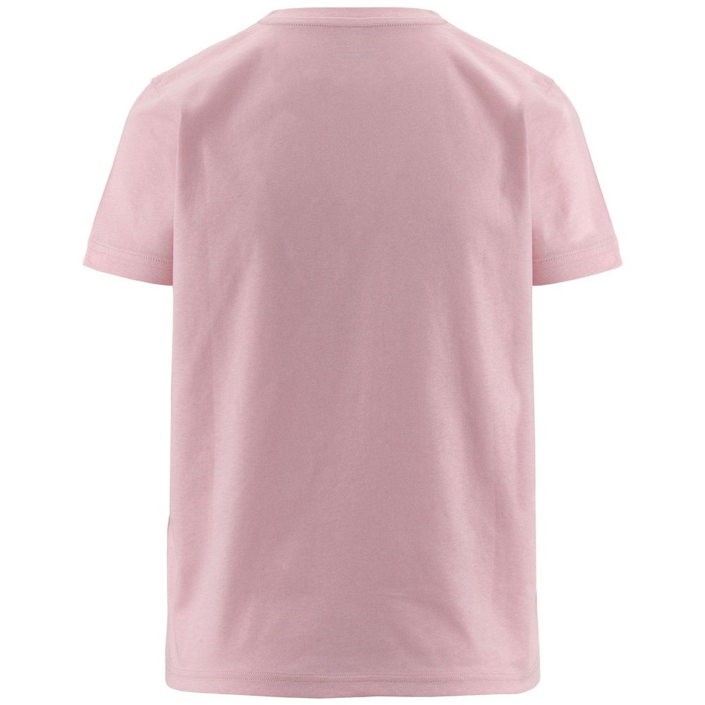 Women Kappa Logo Cabou T-Shirt Pink | CW0846527