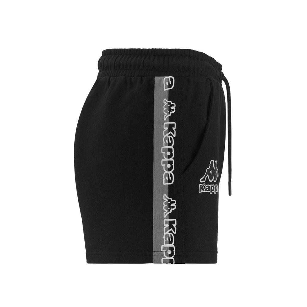 Women Kappa Logo Faltra Shorts Black | IT1679425