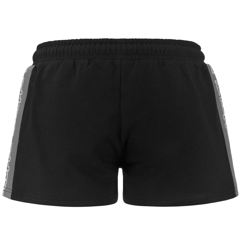 Women Kappa Logo Faltra Shorts Black | IT1679425