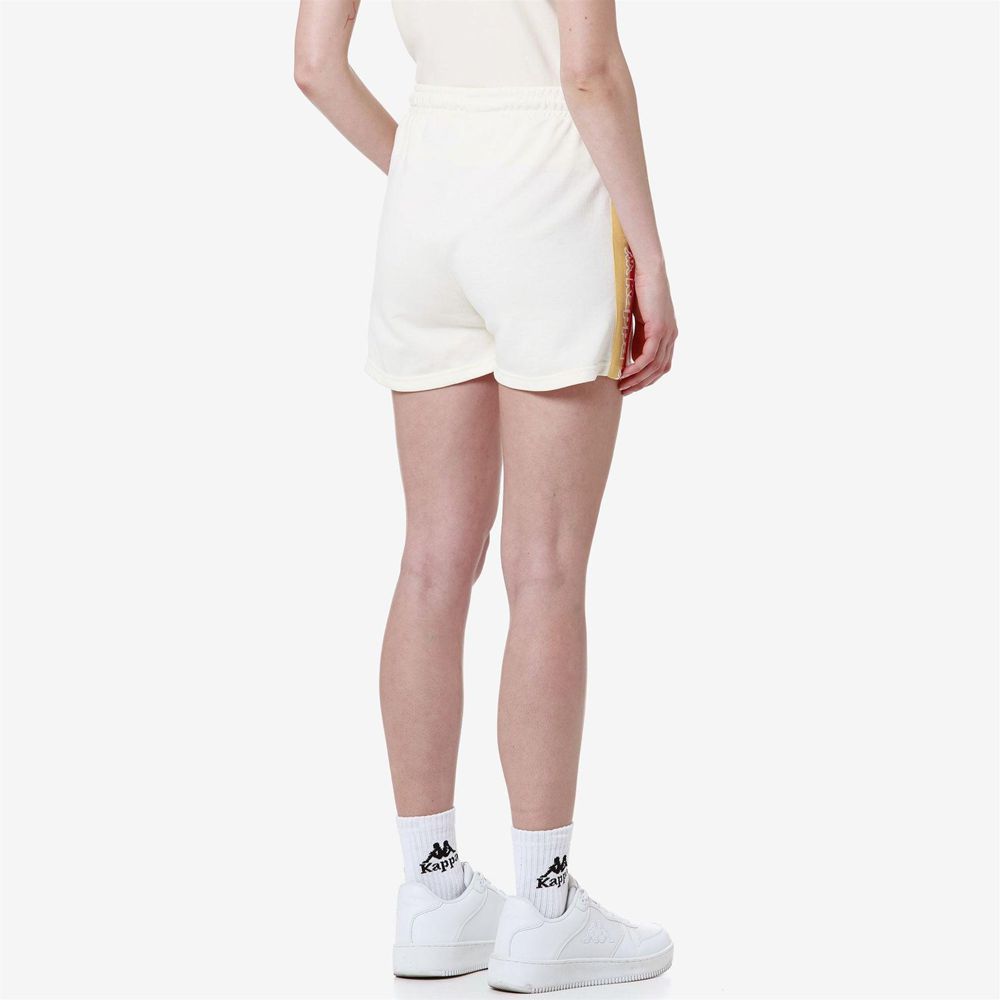 Women Kappa Logo Faltra Shorts White | JN1623587