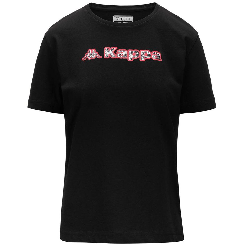 Women Kappa Logo Favia T-Shirt Black | IS0924751