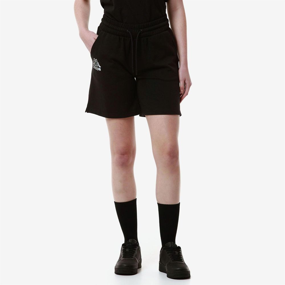 Women Kappa Logo Fayuta Shorts Black | QI3054781