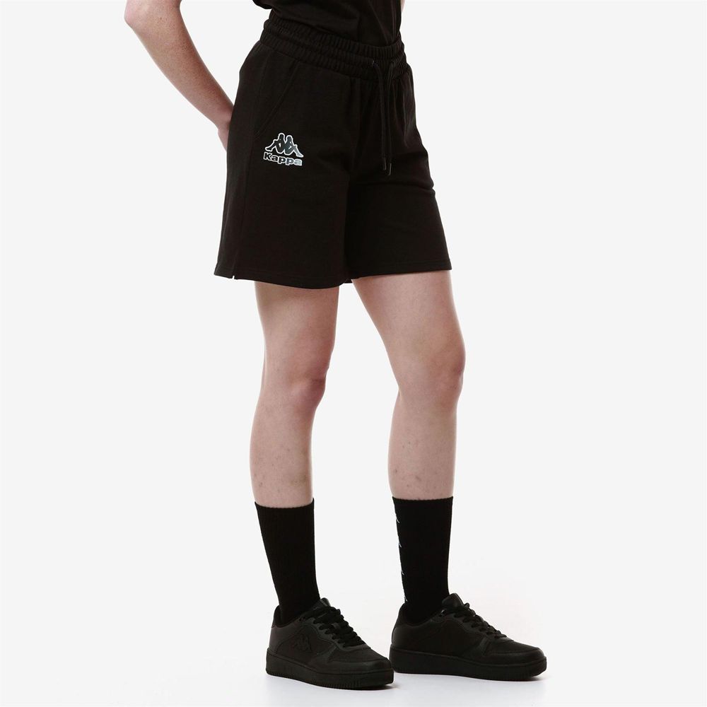 Women Kappa Logo Fayuta Shorts Black | QI3054781