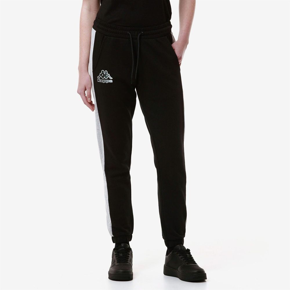 Women Kappa Logo Fesia Pants Black | TQ0916347