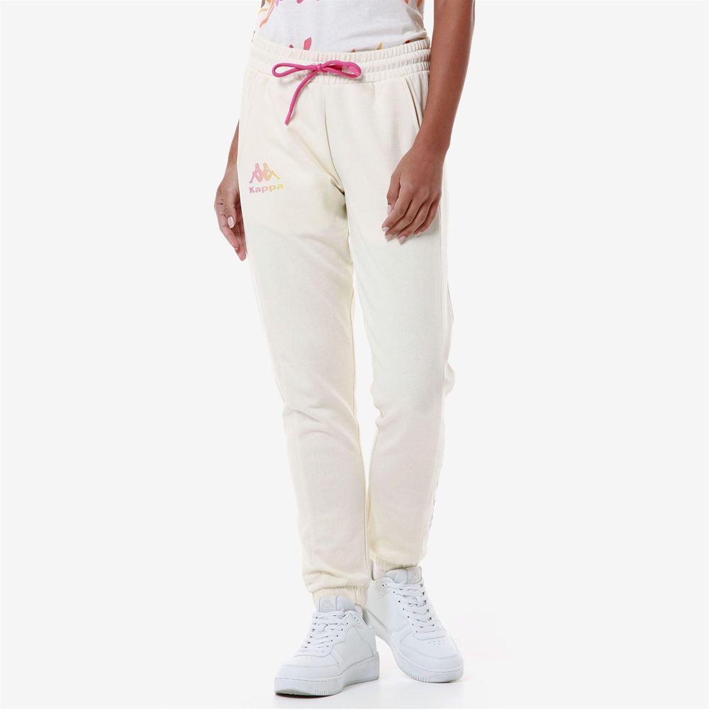 Women Kappa Logo Fesia Pants White | OY2095783