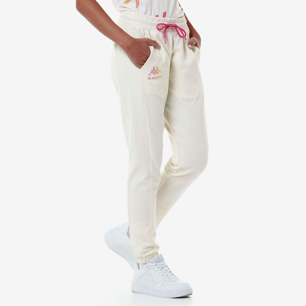 Women Kappa Logo Fesia Pants White | OY2095783