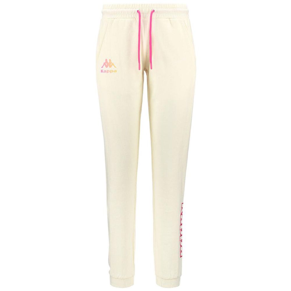 Women Kappa Logo Fesia Pants White | OY2095783