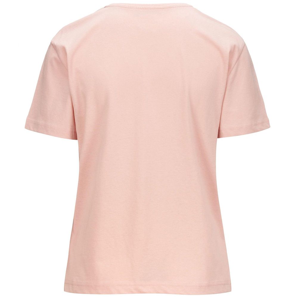 Women Kappa Logo Fibi T-Shirt Pink | RD0763952