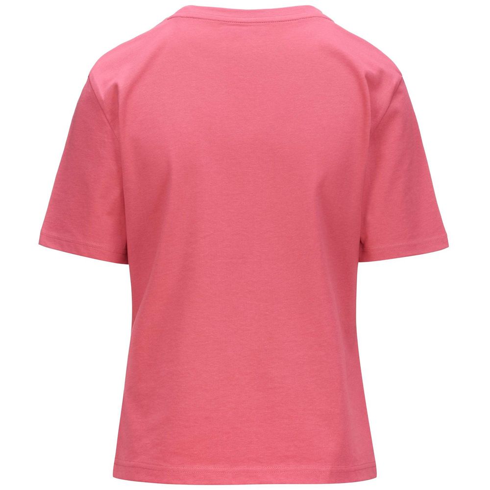 Women Kappa Logo Fiora T-Shirt Pink | WB4052173