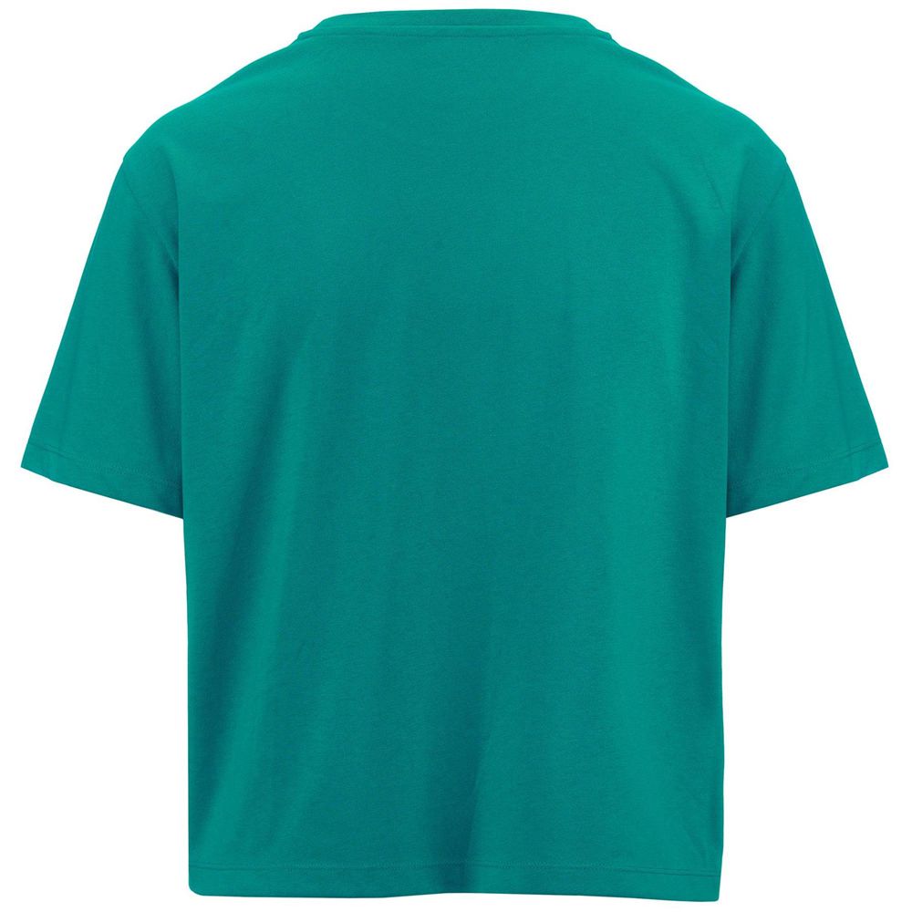 Women Kappa Logo Frega T-Shirt Green | OF8516740